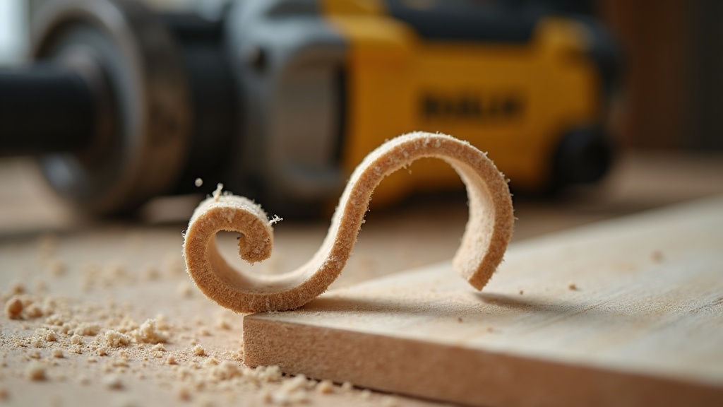 Curled offcut and sawdust from a curved jigsaw cut in pine board — illustrating What Does a Jigsaw Do Well, and Where Does It Struggle?