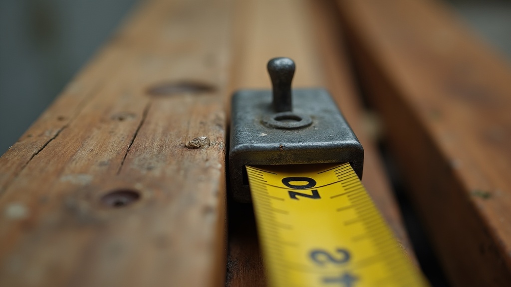 Close-up of a tape measure hook against a board edge illustrating hook play that affects tape measure accuracy