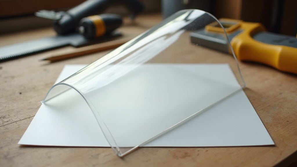 Acrylic sheet bent into shape, showing how a heat gun softens plastic for forming projects — illustrating What Is a Heat Gun Used for Besides Paint?