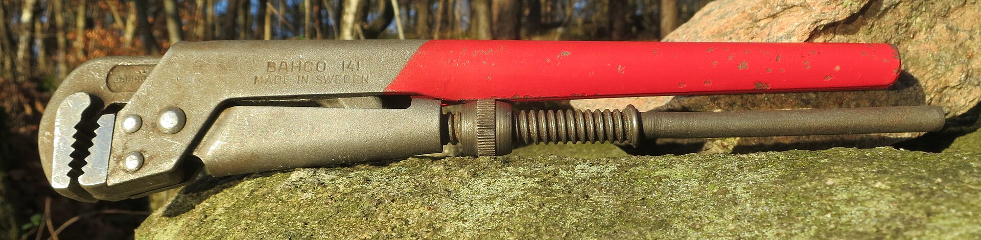 1970s Bahco 141 pipe wrench made in Sweden.jpg — illustrating What Is a Pipe Wrench, and Why That Shape?